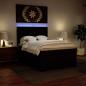 Preview: Boxspringbett mit Matratze Schwarz 160x200 cm Kunstleder