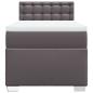 Preview: Boxspringbett mit Matratze Grau 90x200 cm Kunstleder