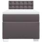 Preview: Boxspringbett mit Matratze Grau 100x200 cm Kunstleder