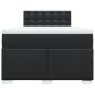 Preview: Boxspringbett mit Matratze Schwarz 120x190 cm Kunstleder