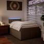 Preview: Boxspringbett Matratze Cappuccino-Braun 120x200cm Kunstleder