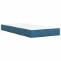 Preview: Boxspringbett mit Matratze Blau 80x200 cm Samt