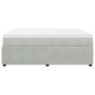 Preview: Boxspringbett mit Matratze Hellgrau 200x200 cm Samt
