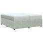 Preview: Boxspringbett mit Matratze Hellgrau 200x200 cm Samt