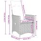 Preview: 7-tlg. Garten-Essgruppe mit Kissen Braun Poly Rattan