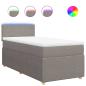 Preview: Boxspringbett mit Matratze Taupe 90x200 cm Stoff
