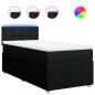 Preview: Boxspringbett mit Matratze Schwarz 90x200 cm Stoff