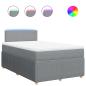 Preview: Boxspringbett mit Matratze Hellgrau 120x190 cm Stoff