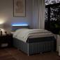 Preview: Boxspringbett mit Matratze Hellgrau 120x190 cm Stoff