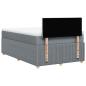 Preview: Boxspringbett mit Matratze Hellgrau 120x190 cm Stoff