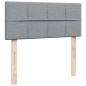 Preview: Boxspringbett mit Matratze Hellgrau 120x190 cm Stoff