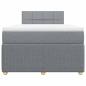 Preview: Boxspringbett mit Matratze Hellgrau 120x190 cm Stoff