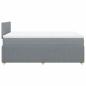 Preview: Boxspringbett mit Matratze Hellgrau 120x190 cm Stoff