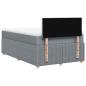 Preview: Boxspringbett mit Matratze Hellgrau 120x190 cm Stoff
