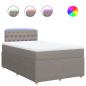 Preview: Boxspringbett mit Matratze Taupe 120x190 cm Stoff
