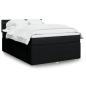 Preview: ARDEBO.de - Boxspringbett mit Matratze Schwarz 140x190 cm Stoff