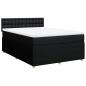 Preview: Boxspringbett mit Matratze Schwarz 140x190 cm Stoff