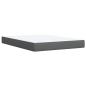 Preview: ARDEBO.de - Boxspringbett mit Matratze Dunkelgrau 140x200 cm Stoff