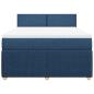 Preview: Boxspringbett mit Matratze Blau 140x200 cm Stoff