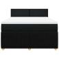 Preview: Boxspringbett mit Matratze Schwarz 160x200 cm Stoff