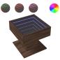 Preview: LED-Couchtisch Braun Eichen-Optik 50x50x45 cm Holzwerkstoff