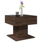 Preview: LED-Couchtisch Braun Eichen-Optik 50x50x45 cm Holzwerkstoff