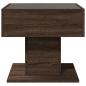 Preview: LED-Couchtisch Braun Eichen-Optik 50x50x45 cm Holzwerkstoff