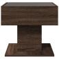 Preview: LED-Couchtisch Braun Eichen-Optik 50x50x45 cm Holzwerkstoff