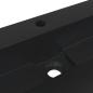 Preview: Waschbecken 120x46x11 cm Mineralguss/Marmorguss Mattschwarz