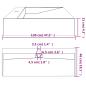 Preview: Waschbecken 120x46x11 cm Mineralguss/Marmorguss Mattschwarz
