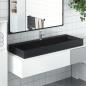 Preview: Waschbecken 120x46x11 cm Mineralguss/Marmorguss Mattschwarz