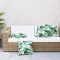 Preview: ARDEBO.de - Sofakissen 4 Stk. Blattmuster 40x40 cm Stoff