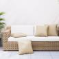 Preview: ARDEBO.de - Sofakissen 4 Stk. Beige 50x50 cm Stoff