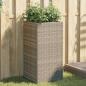 Preview: ARDEBO.de - Pflanzkübel 2 Stk. Grau 40x40x80 cm Poly Rattan