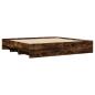 Preview: Bettgestell ohne Matratze Räuchereiche 200x200 cm Holzwerkstoff