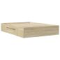 Preview: Bettgestell ohne Matratze Sonoma-Eiche 120x200 cm Holzwerkstoff