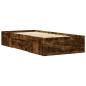 Preview: Bettgestell ohne Matratze Räuchereiche 90x200 cm Holzwerkstoff