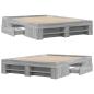 Preview: Bettgestell Grau Sonoma 120x190 cm Holzwerkstoff