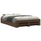 Preview: Bettgestell ohne Matratze Braun Eiche 140x190 cm Holzwerkstoff