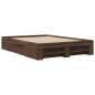 Preview: Bettgestell ohne Matratze Braun Eiche 140x190 cm Holzwerkstoff