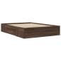 Preview: Bettgestell ohne Matratze Braun Eiche 140x190 cm Holzwerkstoff