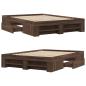 Preview: Bettgestell ohne Matratze Braun Eiche 140x190 cm Holzwerkstoff