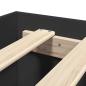 Preview: Bettgestell Schwarz 135x190 cm Holzwerkstoff