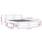 Preview: Bettgestell mit Kopfteil Betongrau 150x200 cm Holzwerkstoff
