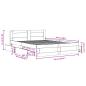 Preview: Bettgestell mit Kopfteil Betongrau 160x200 cm Holzwerkstoff