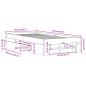 Preview: Bettgestell Grau Sonoma 75x190 cm Holzwerkstoff