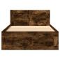 Preview: Bettgestell mit Kopfteil Räuchereiche 75x190 cm Holzwerkstoff