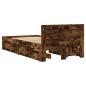 Preview: Bettgestell mit Kopfteil Räuchereiche 90x200 cm Holzwerkstoff