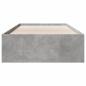 Preview: Bettgestell Betongrau 75x190 cm Holzwerkstoff