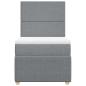 Preview: Boxspringbett mit Matratze Hellgrau 80x200 cm Stoff